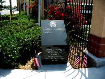 Veteran Memorial for all fallen Oceanside California Police Officers Picture 1