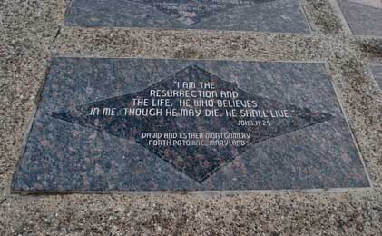 Donor recognition paver at Crystal Cathedral picture 1