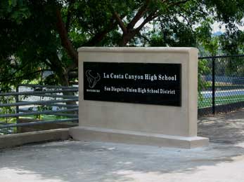 Donor recognition wall at La Costa Canyon High School Picture 1